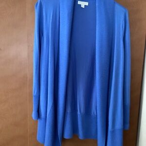 Charter Club Women’s Open Front Blue Cardigan Sweater Xs